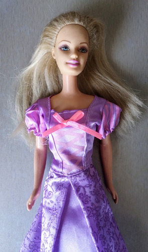 Muñeca Barbie Rapunzel !! Dos Modelos Vestido Largo O Corto 
