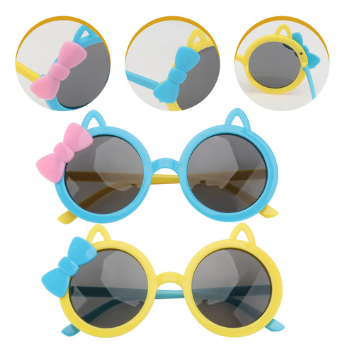 Gafas De Sol Infantiles Con Dibujos Animados, 2 Pares