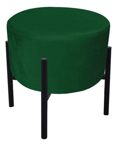 Puff Iron Suede Base Palito D'rossi Cor Verde