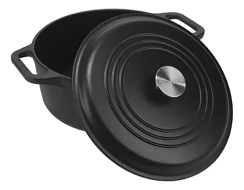 Olla De Hierro Con Tapa Curado Victoria 7 Litros 28cm