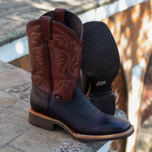 Botas Vaqueras Justin Para Hombre Con Suela Para Trabajo