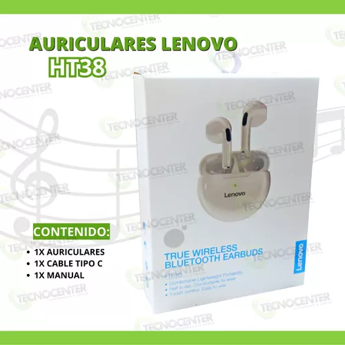 Auriculares inalámbricos Audífonos Bluetooth Lenovo TWS-HT38-Blanco LENOVO