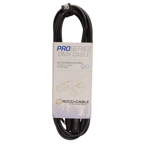 Accu Cable Cable Ac3pdmx25pro 3-pin 25ft Dmx