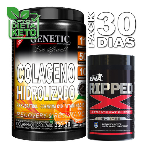 Combo Colágeno + Ripped Ena Proteccion Articulacion Quemador