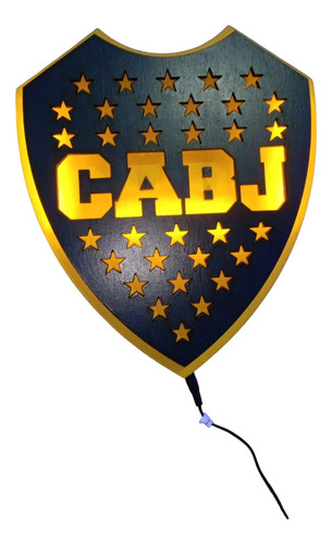 Cuadro Velador Led Boca Juniors De Pared