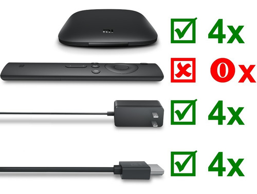Xiaomi Mibox 3 (usa) 4k Uhd Mdz-16-ab Lote 4x Sem Controles