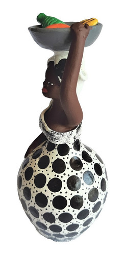 Imagem 2 de 6 de Boneca Negra Saia Rodada - Artesanato Alto Do Moura Caruaru