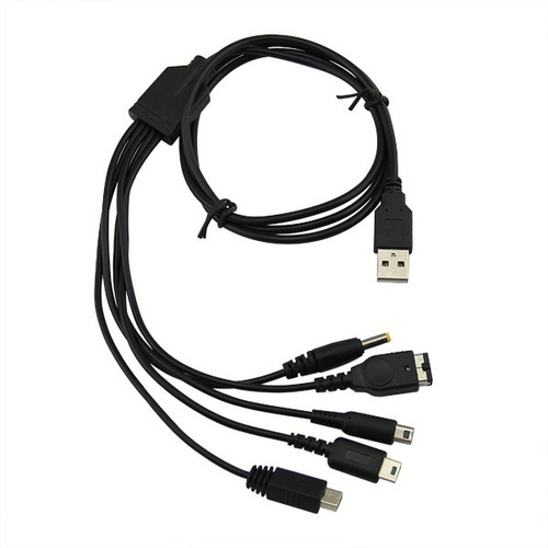 Cable Usb Multi Consola Para Psp Gba Nds 3ds Wii U 5 En 1