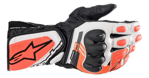 Guantes Alpinestars Sp-8 V3 Negro/rojo Fluo