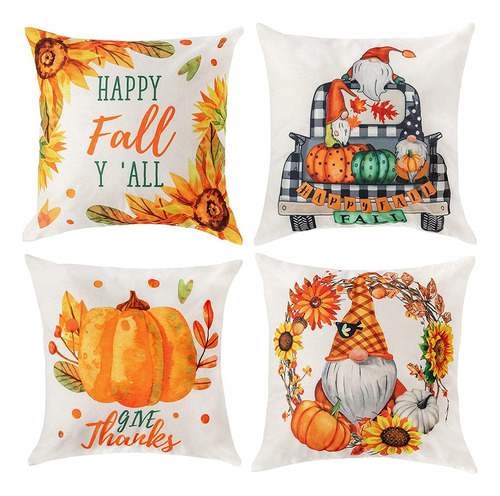 Fundas De Almohada De Otoño De 18 X 18 Pulgadas Para Decorac