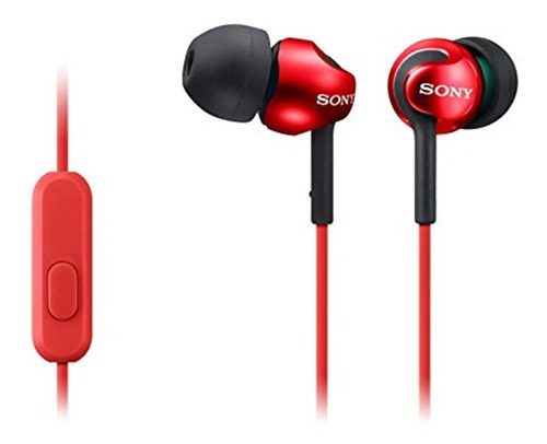 Audífonos Auriculares Con Micrófono Y Control Color Rojo