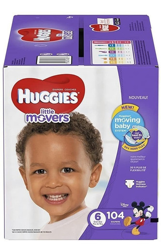 Huggies Little Movers Pañales, Tamaño 3, 68 contar Con (e