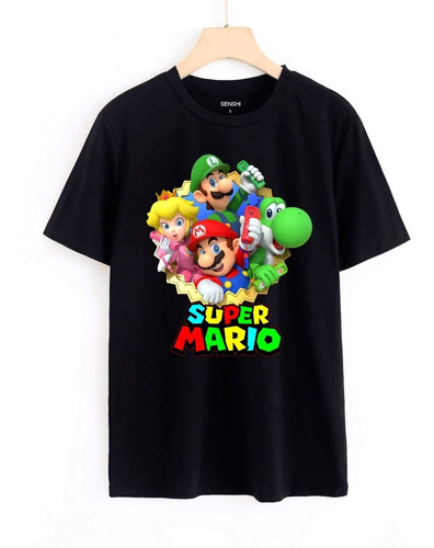 Polera Estampada Dtf Mario Bros Cod 001