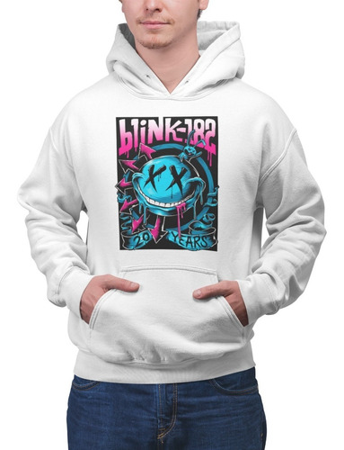 Poleron Unisex Blink 182 Lollapalooza 2023 Conejo Estampado Algodon