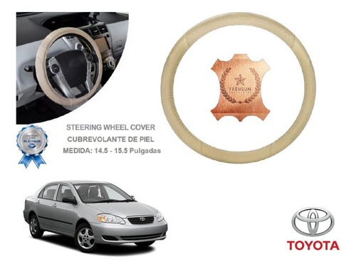 Funda Cubrevolante Beige Piel Toyota Corolla 2006
