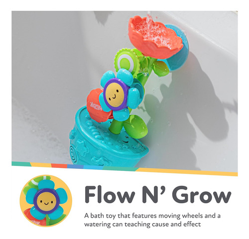 Nuby Flow N' Grow Juguete De Baño Para Jardín Con Flor Y Reg