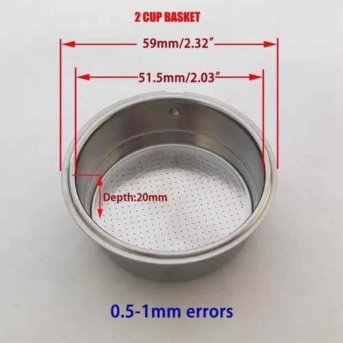 Portafiltro sin fondo de 51 mm, compatible con homix Donlim