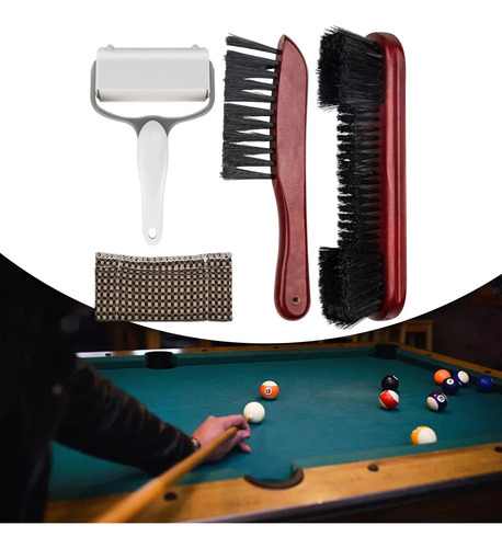 Juego De Cepillos De Madera Para Mesa De Billar Y Rieles Con