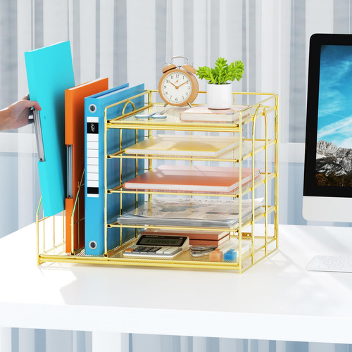 Organizador De Escritorio De 5 Niveles Con Soporte