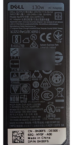 Cargador Dell Latitude 5501