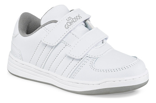 Zapatos Colegio Bob Velcro New Gris Para Niño Y Niña Los Gom