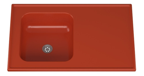 Mesada Cocina Roja Marmol Sintetico Durafort 80