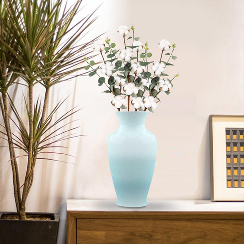 4 Piezas De Decoración De Tallos De Algodón Con Hojas De