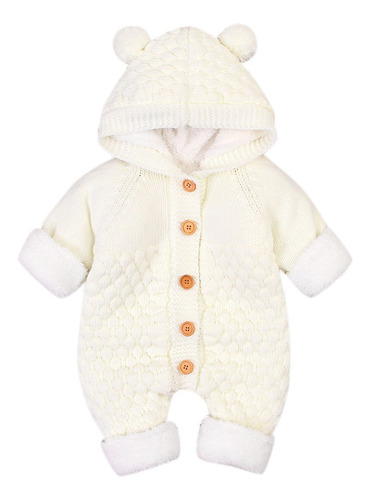 Mono Con Capucha Baby Plus De Invierno Cálido Abrigo De Punt