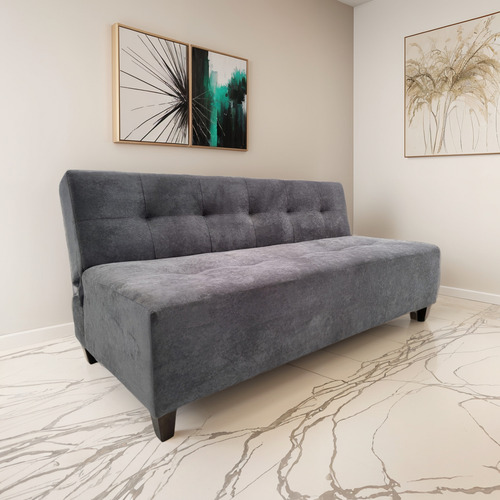 Sofá Cama Salas Modernas Capitonado Sofas Cama Color Gris