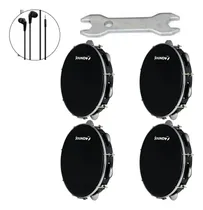 Comprar Kit 4 Pandeiro Profissional Phx Preto 10 Pele Preta Sound7