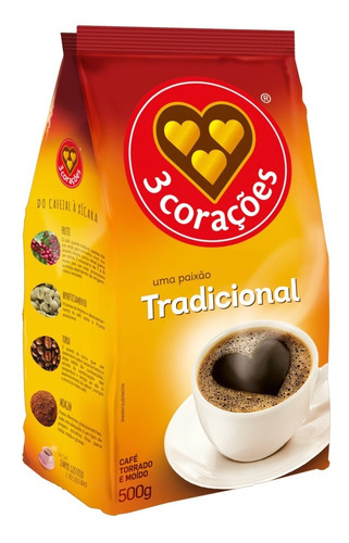 Café Torrado E Moído Tradicional 3 Corações 500g