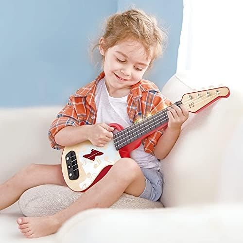 Hape Learn: Ukelele Electrónico Rojo Con Modo Inclinado