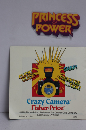 Instructivo Crazy Camera Fisher-price Vintage 1988