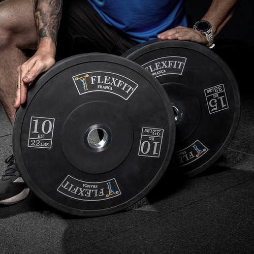 Kit Anilha Bumper Olímpica Cross Training Borracha 40kg 4x10