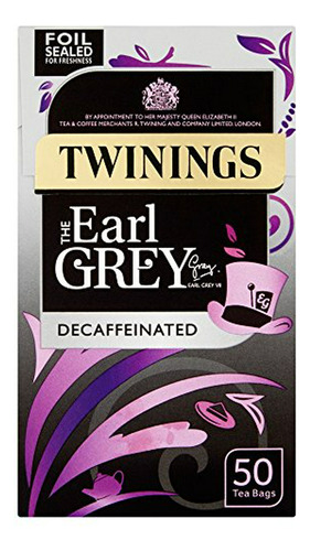 Té Negro -  Earl Grey Descafeinado - 50 Bolsas De Té