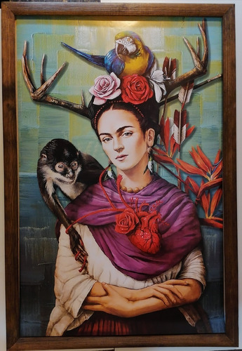 Cuadro De Frida Kahlo En Polioleo