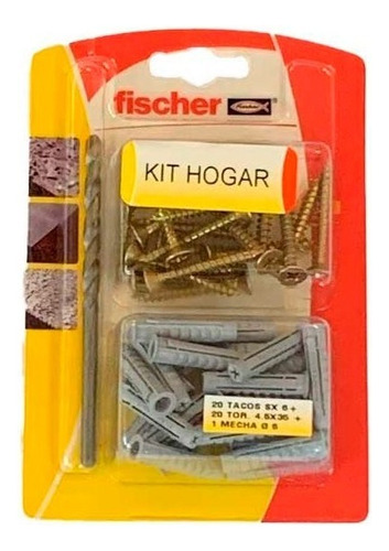 Kit De Tarugos Sx N°6 + Tornillos 4.5x35 + Mecha N°6 Fischer