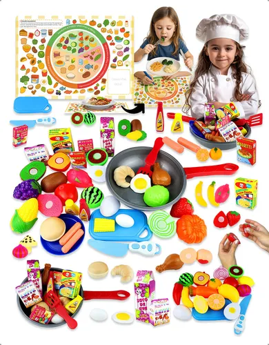 Kit Brinquedo Comidinha Infantil Frutas Velcro Frigideira 30 peça...