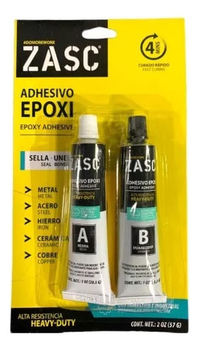 Pegamento Epoxi Adhesivo Super Resistente P/soldar  57g Zasc