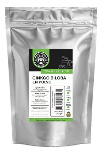 Ginkgo Biloba En Polvo X1000g - g a $71