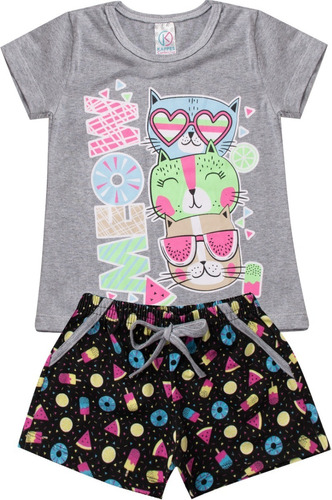 Roupa Infantil Menina Kit Com 5 Conjuntos Femininos Atacado