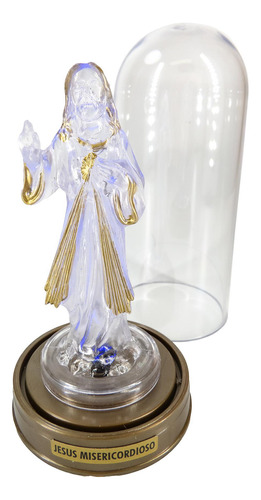 Luminária Jesus Misericordioso Led Acrílico 15cm - Abajur