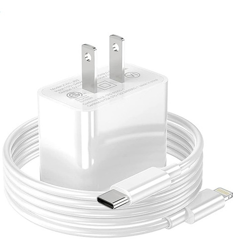 Cargador Para iPhone 20w Certificado Apple (cubo Y Cable)