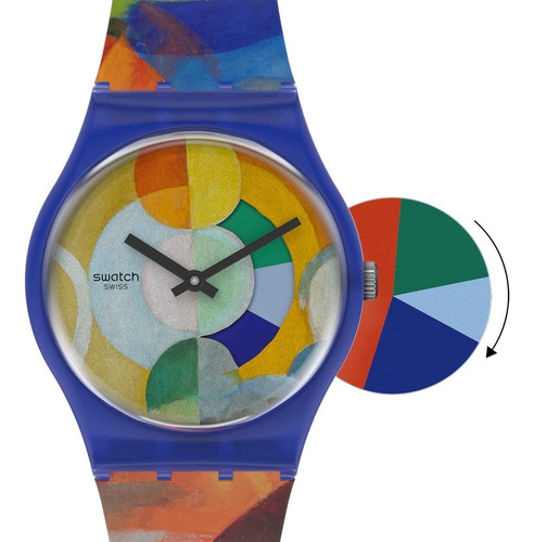 Imagen 3 de 9 de Reloj Swatch Pompidou Gz712 Carousel, By Robert Delaunay