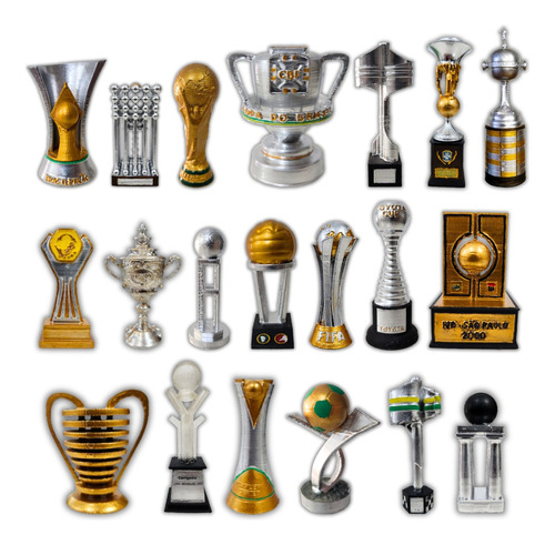 Mini Taças Para Tábua De Churrasco Troféu De Times Futebol