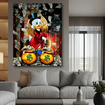 Comprar Cuadro Pato Mac Pato Dinero Mafia Gangster Canvas 60x90 C30
