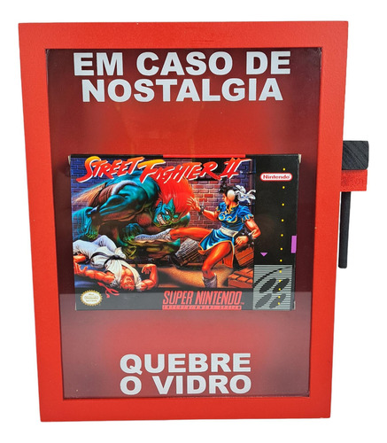 Quadro Decorativo Nostalgia Quebre Vidro Street Fighter Ii