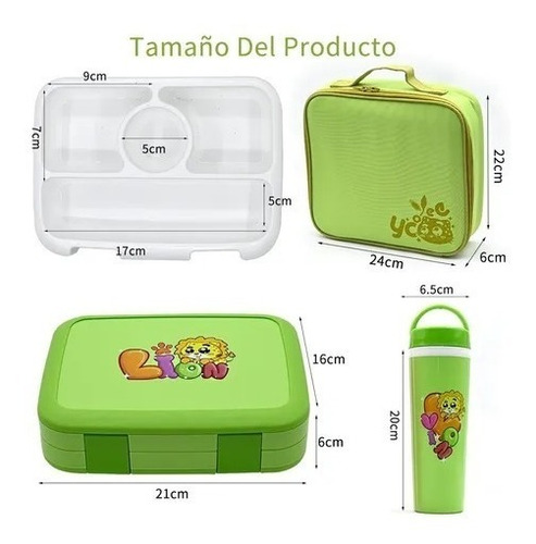 Imagen 2 de 7 de Lonchera Tipo Bentgo - Tomatodo Antifluidos Y Bolso Térmico