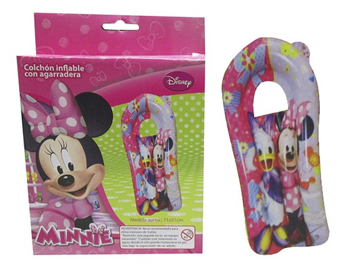 Colchoneta Inflable Infantil Con Agarradera Minnie Oficial