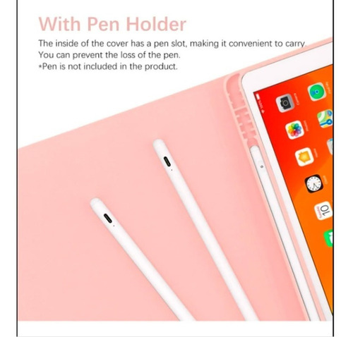 Funda Teclado Con Touchpad @ iPad 10.2 7ma Generación Rosado